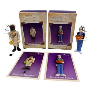 Vintage Hallmark Keepsake Halloween Ornaments Bateson Butler Hugo Handyman 2004‎